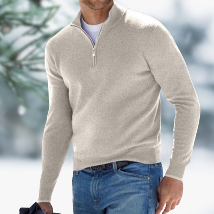 Nicky | Refined men's quarter-zip jumper