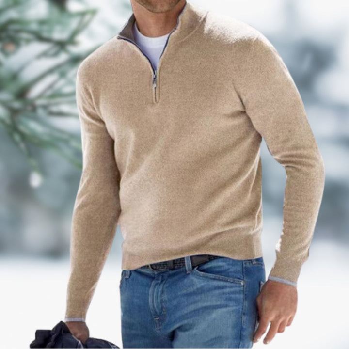 Nicky | Refined men's quarter-zip jumper