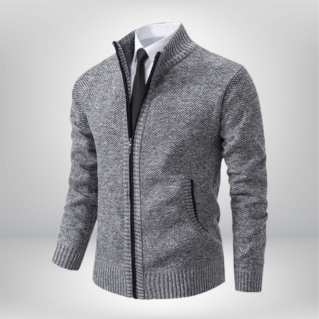 Ronny | Refined men's cardigan with zip