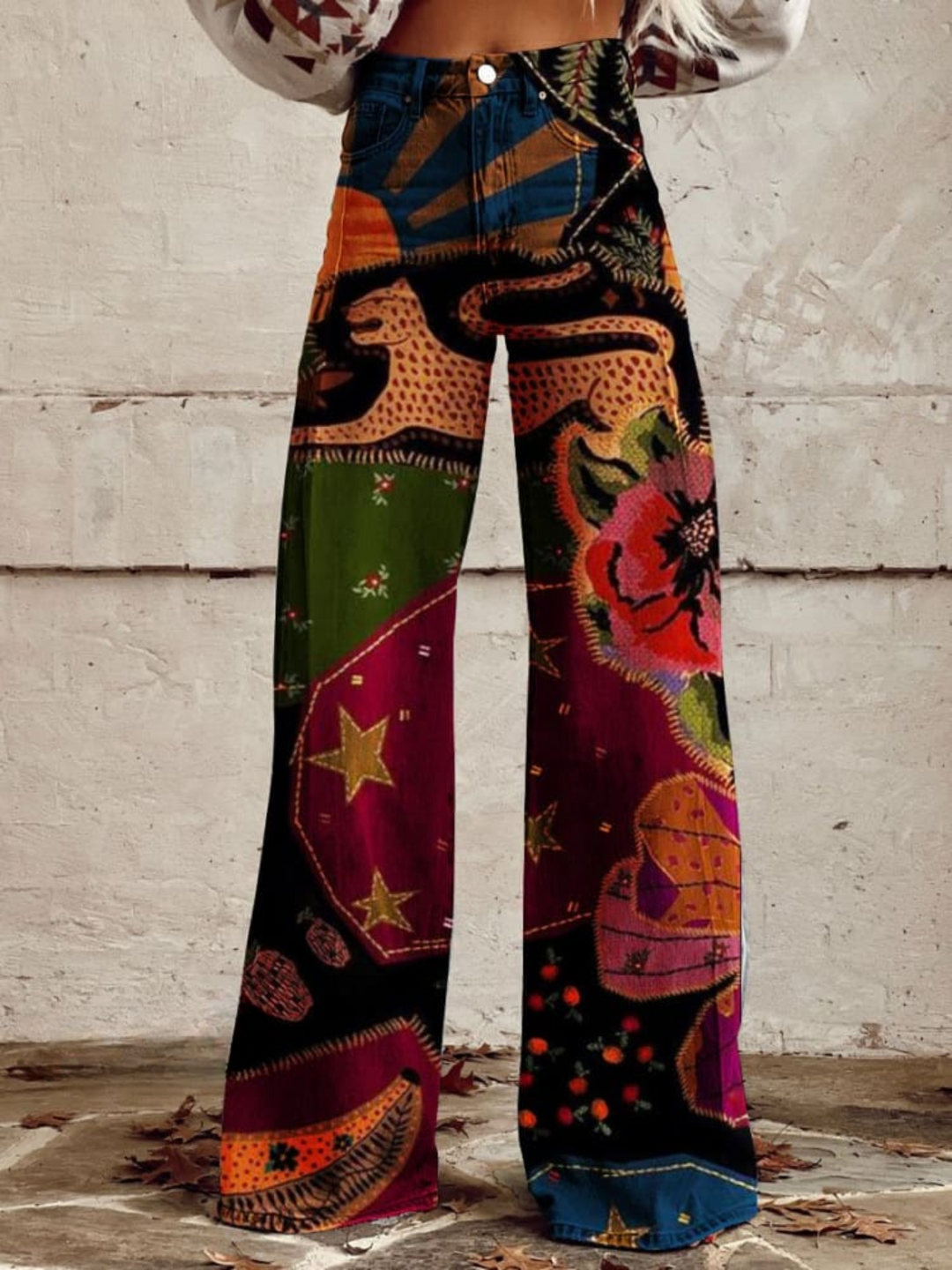 Tessa | Vintage bohemian wide-leg trousers