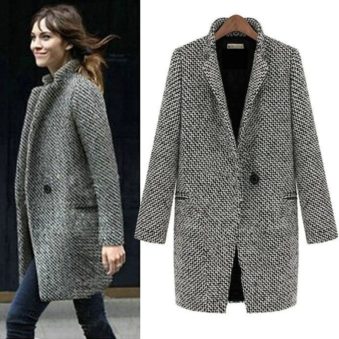 Skylar | Chic Wool Jacket Snowflake