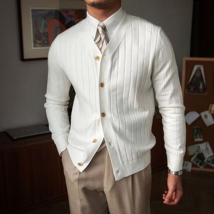 Dennis | Elegant men's cardigan with refined buttons