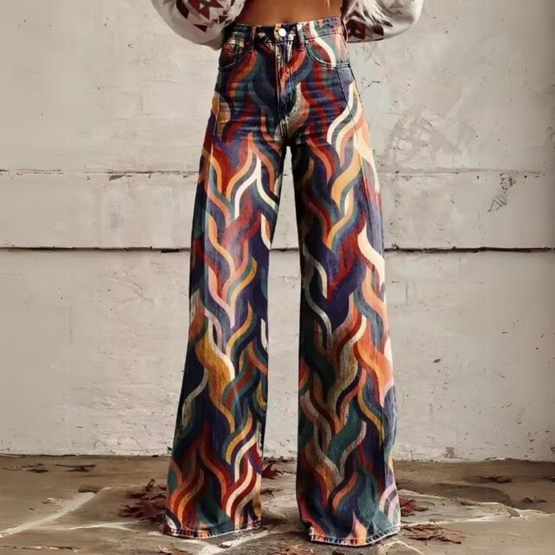 Fiona | Bohemian wide-leg trousers