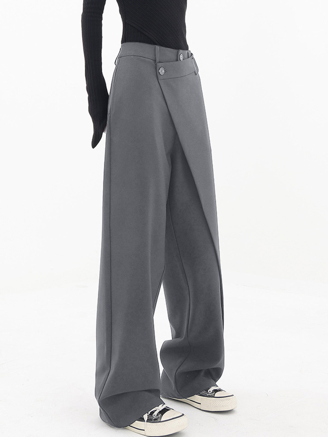 Madeline | Wide-leg asymmetric trousers