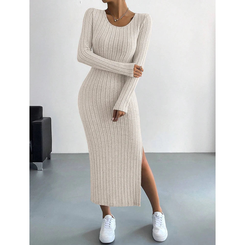 Mia | Bodycon Knitted Maxi Dress